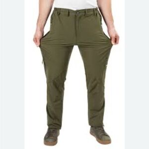 Postropaky Mens Hiking Quick Dry
Lightweight Waterproof Olive Cargo Pants 32x30